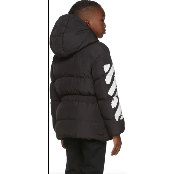 Off-White Kids Diag zip-up puffer jacket - Picture 5 of 16